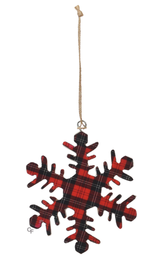 Plaid Snowflake Ornaments