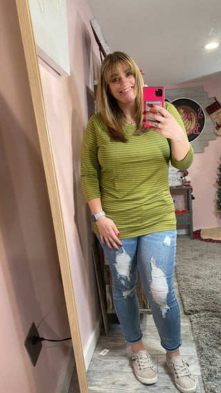 Kennedy Silver Stripe Top