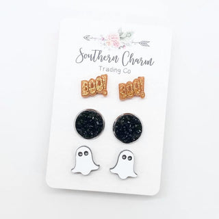 Fall & Halloween Triplet Earrings