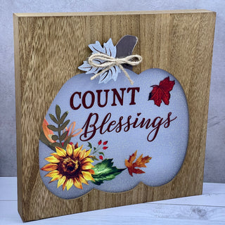 Printed Light Up Pumpkin Plaque