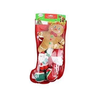 Toy Filled Christmas Dog Stocking Gift Set