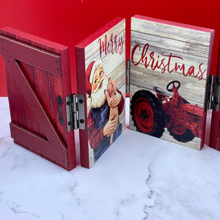 Christmas on the Farm Accordion Plaque