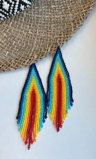 Bead Seed Fringe Earrings