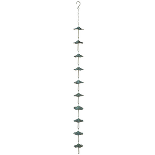 Large Green Patina Mushroom Rain Chain