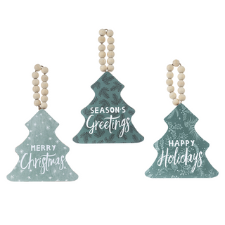 Christmas Tree with Text Hanging Ornament
