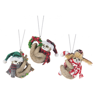 Tis the Season Sloths Ornaments