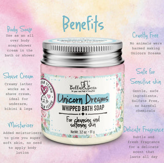 Unicorn Dreams Travel Size Whipped Bath Soap & Shave Cream