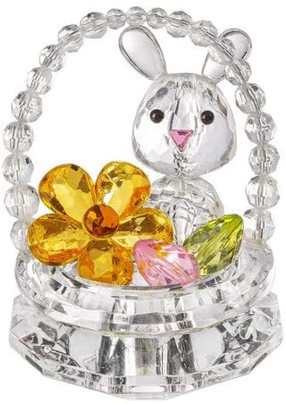 Bunny Basket Figurine