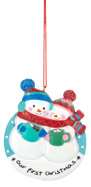 Snowman Ornament - Our First Christmas