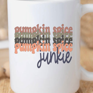 Pumpkin Spice Junkie Fall Coffee Cup Mug