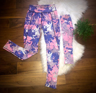 Mommy & Me Glitter Marble Leggings