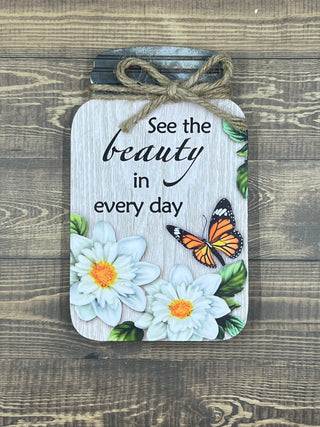 Printed Mason Jar Easel Signs