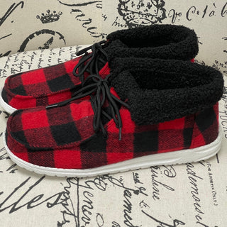 Gypsy Jazz Buffalo Plaid Mighty Sneaker Bootie