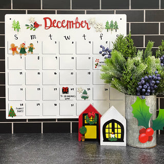 Calendar Monthly Dry Erase 19x22 White