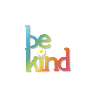 "Be Kind" w/ Daisy script magnet Rainbow