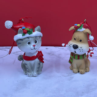 Cat & Dog Bobblehead Ornaments