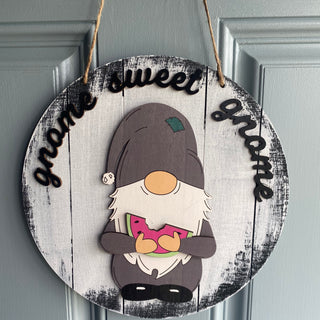 Gnome Sweet Gnome Hanging Sign