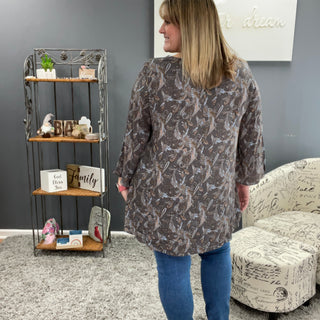 Paisley Cross Front Tunic