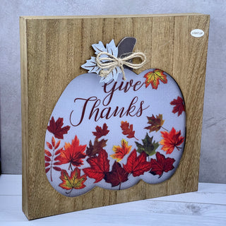 Printed Light Up Pumpkin Plaque