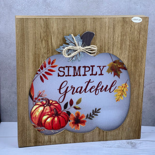 Printed Light Up Pumpkin Plaque