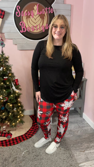 Snowflake Buffalo Plaid Joggers