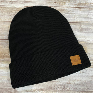 Black Fleece Lined Beanie