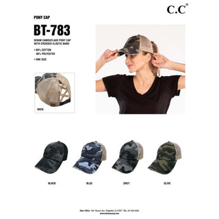 C.C. Camo Criss Cross Back Hat