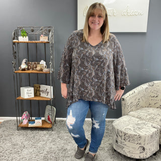 Paisley Cross Front Tunic