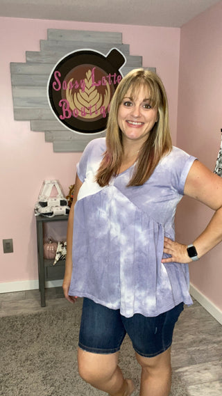 Hi-Lo Purple Tie Dye Tee