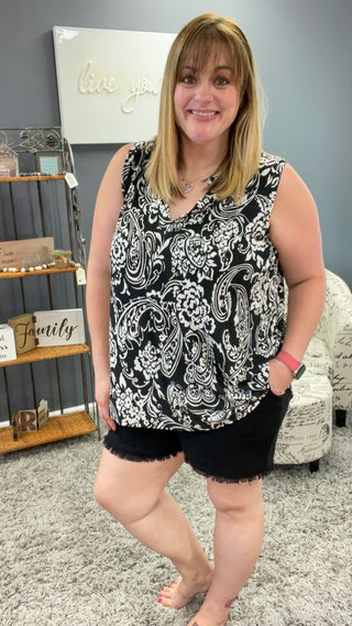 Drawstring Black Short with Bottom Fringe