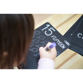 Chalkboard Numbers Flashcard Coloring Card Set