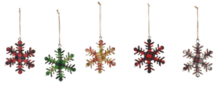 Plaid Snowflake Ornaments