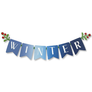 Winter Banner Magnet: Blue