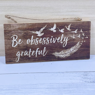 Assorted Wooden Positive Vibes Hanging Signs