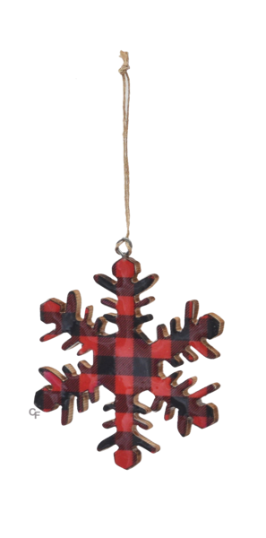 Plaid Snowflake Ornaments