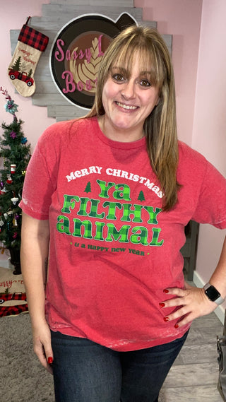 Merry Christmas Ya Filthy Animal Tee