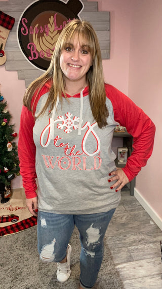 Joy to the World Long Sleeve Hoodie Tee