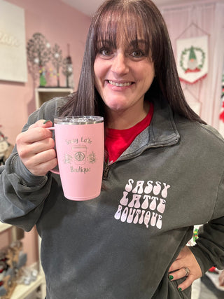 Sassy Latte + Swig Blush Travel Mug (18oz)
