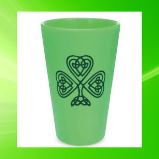 Silipint Glow Green Celtic Clover Pint