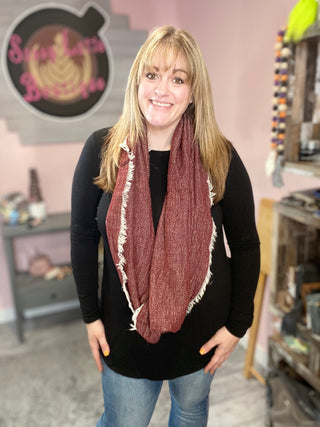 Burgundy Infinity Scarf