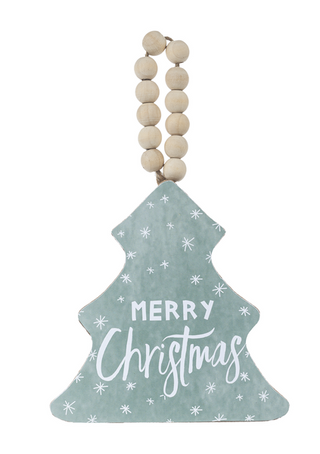Christmas Tree with Text Hanging Ornament