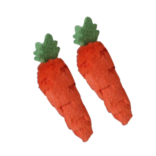 Easter Carrot Plush Dog Toy - 2 Pack