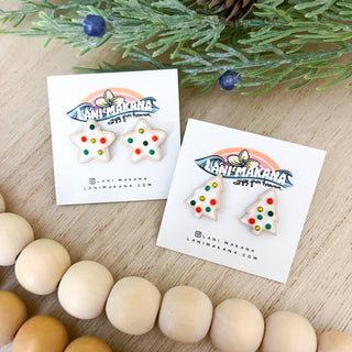 Sugar Cookie Christmas Clay Stud Earrings