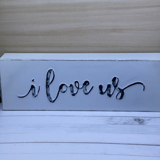 Printed Enamel Love Tin Blocks