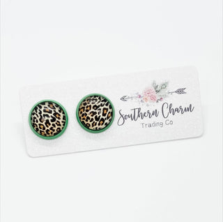 12mm Golden Leopard in Green