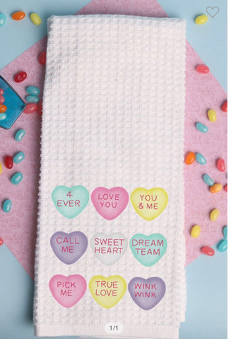 Candy Hearts Towel