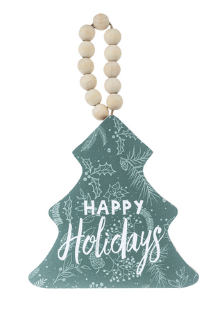 Christmas Tree with Text Hanging Ornament