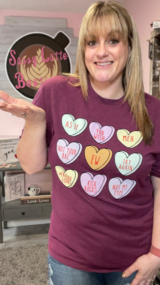 Snarky Conversation Hearts Tee