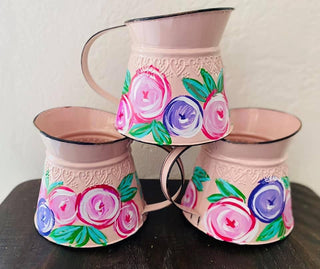 Pink Purple Roses Pitcher