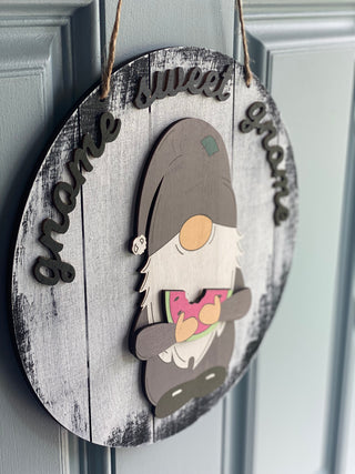 Gnome Sweet Gnome Hanging Sign